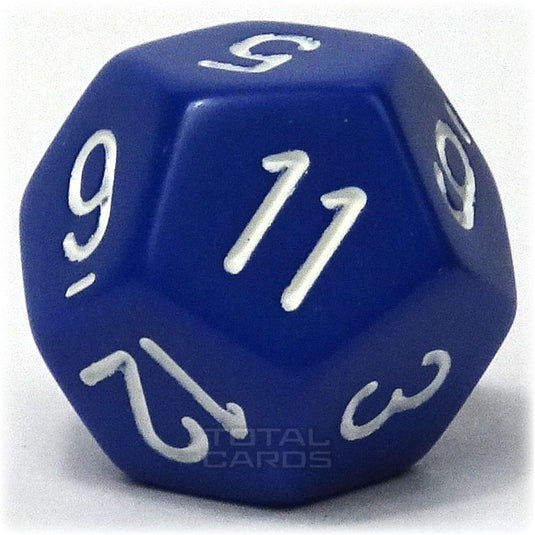 Chessex - Opaque 16mm D12 - Blue w/White