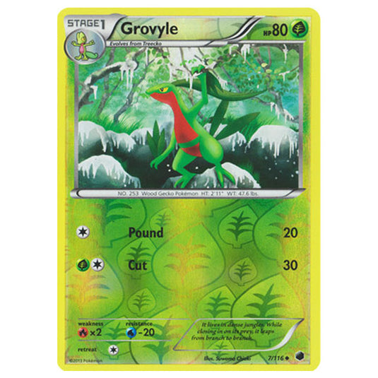 Pokemon - Black & White - Plasma Freeze - (Reverse Holo) Grovyle - 7/116