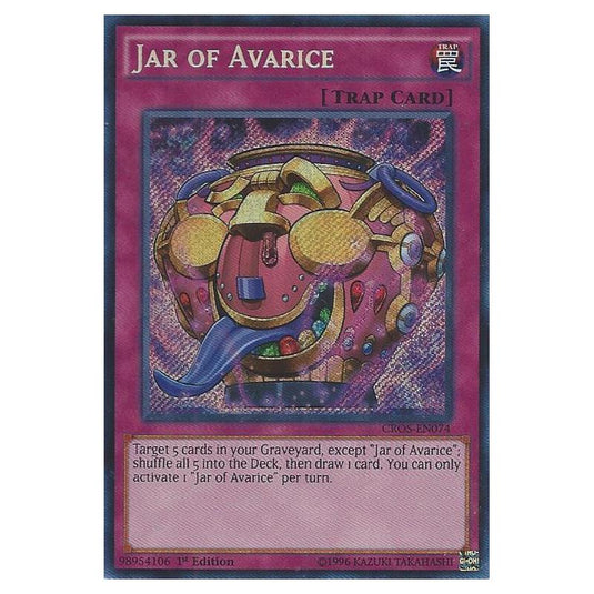 Yu-Gi-Oh! - Crossed Souls - Jar of Avarice (Secret Rare) CROS-EN074