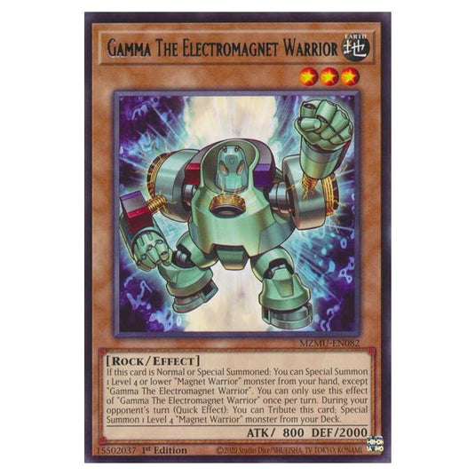 Yu-Gi-Oh! - Maze of Muertos - Gamma The Electromagnet Warrior (Rare) - MZMU-EN082