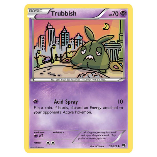 Pokemon - XY - Breakpoint - Trubbish - 56/122 (Reverse Holo)