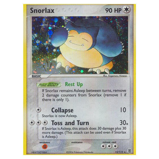 Pokemon - EX Series - FireRed & LeafGreen - Snorlax - 15/112
