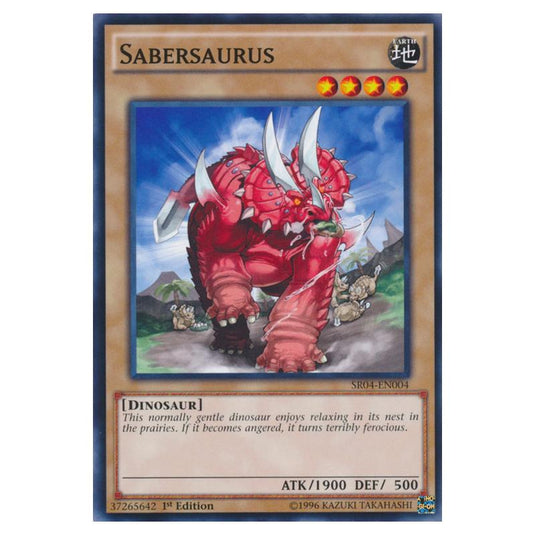 Yu-Gi-Oh! - Dinosmasher\'s Fury Structure Deck - Sabersaurus (Common) SR04-EN004