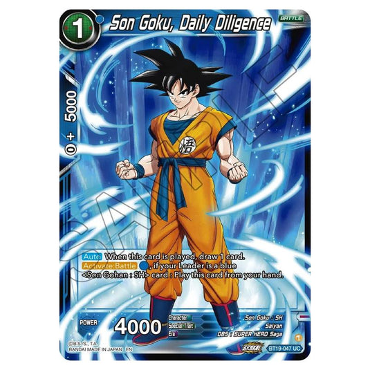 Dragon Ball Super - Fighter's Ambition - Son Goku, Daily Diligence - BT19-047