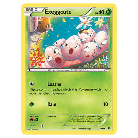 Pokemon - XY - Roaring Skies - Exeggcute - 1/108 (Reverse Holo)
