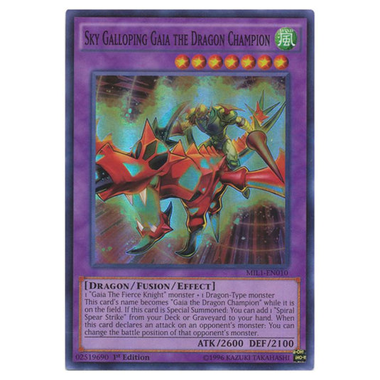 Yu-Gi-Oh! - Millennium Pack - Sky Galloping Gaia the Dragon Champion (Super Rare) MIL1-EN010
