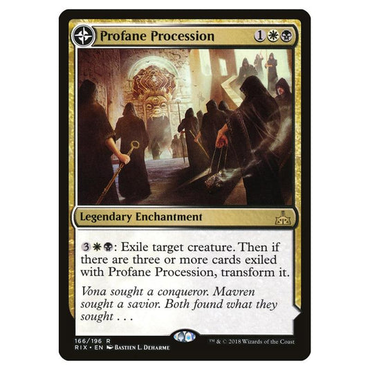 Magic The Gathering - Rivals Of Ixalan - Profane Procession // Tomb Of The Dusk Rose - 166/196
