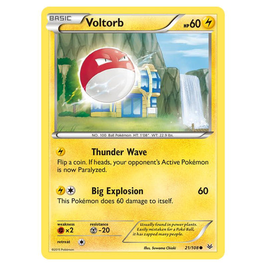 Pokemon - XY - Roaring Skies - Voltorb - 21/108 (Reverse Holo)