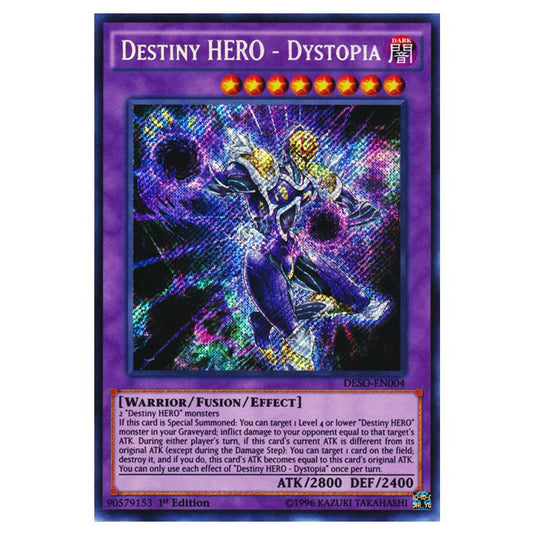 Yu-Gi-Oh! - Destiny Soldiers - Destiny HERO - Dystopia (Secret Rare) DESO-EN004