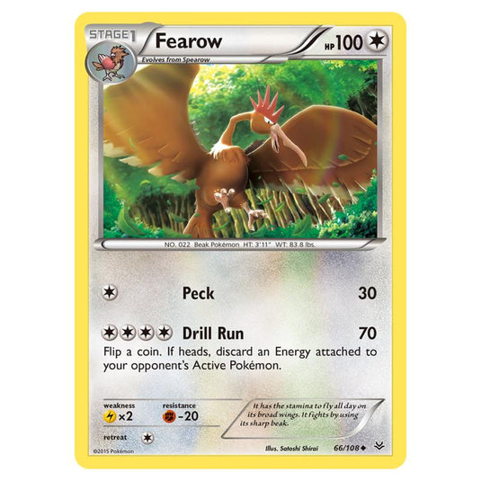 Pokemon - XY - Roaring Skies - Fearow - 66/108 (Reverse Holo)