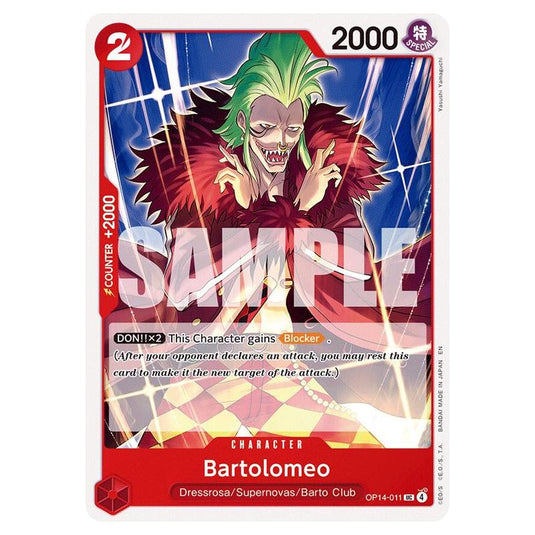 One Piece - OP14 - The Azure Sea's Seven - Bartolomeo - OP14-011