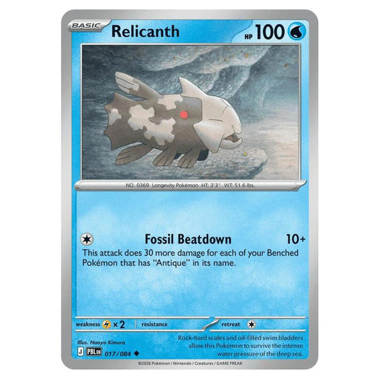 Pokemon - Mega Evolution - Pitch Black - Relicanth - 017/084