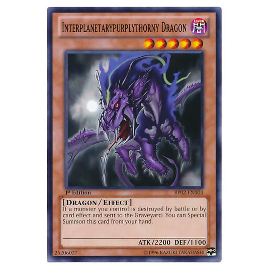 Yu-Gi-Oh! - Battle Pack 2 - War of the Giants - Interplanetarypurplythorny Dragon (Common) BP02-EN104