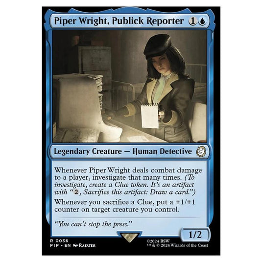 Magic The Gathering - Universes Beyond - Fallout - Piper Wright, Publick Reporter - 0036