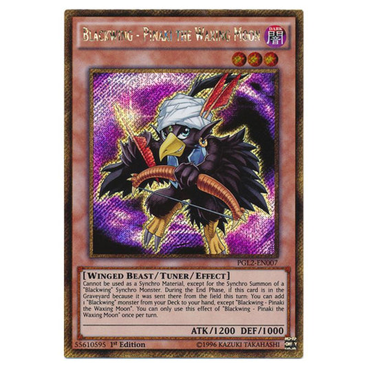 Yu-Gi-Oh! - Premium Gold - Return of the Bling - Blackwing - Pinaki the Waxing Moon (Gold Secret Rare) PGL2-EN007