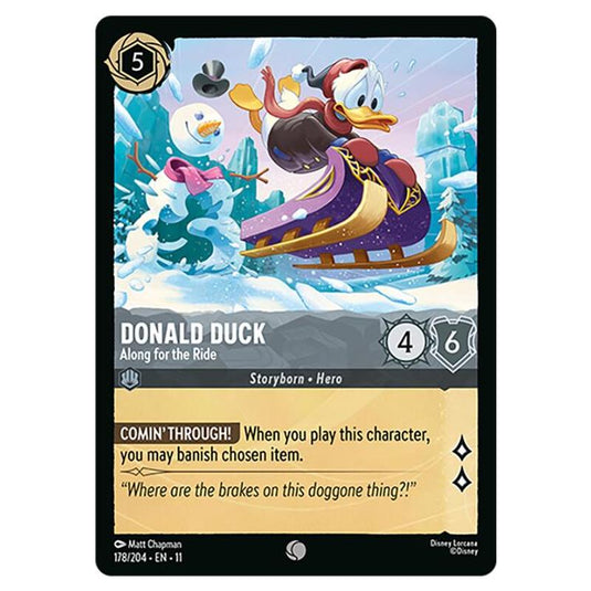 Lorcana - Winterspell - Donald Duck - Along for the Ride (Common) - 178/204