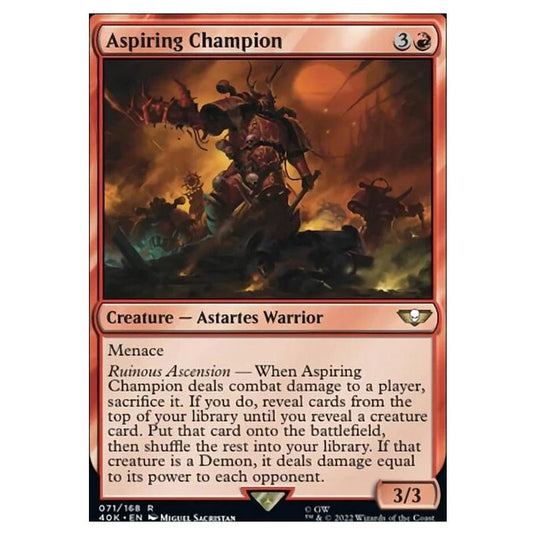 Magic The Gathering - Universes Beyond - Warhammer 40k - Aspiring Champion - 071/168