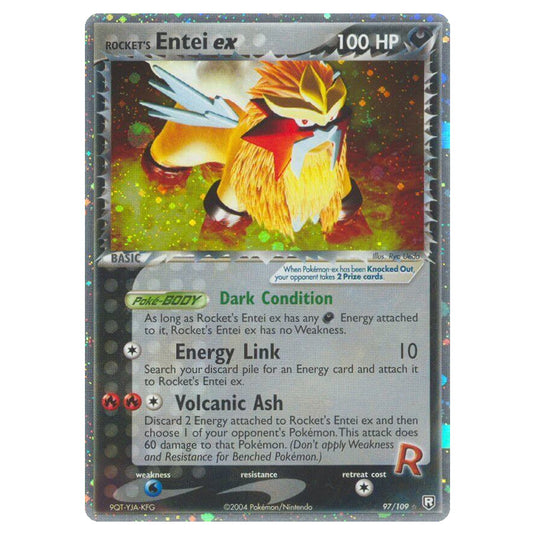 Pokemon - EX Team Rocket Returns - Rocket's Entei ex - 097/109
