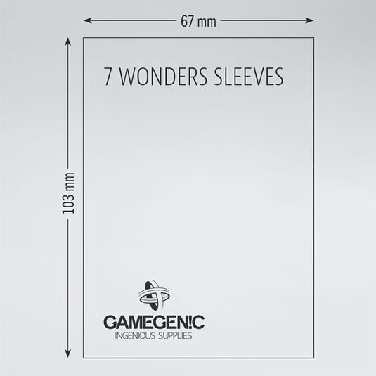 Gamegenic - MATTE 7 Wonders Sleeves 67 x 103 mm - Clear (80 Sleeves)