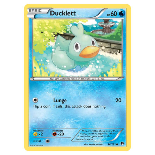 Pokemon - XY - Breakpoint - Ducklett - 36/122 (Reverse Holo)