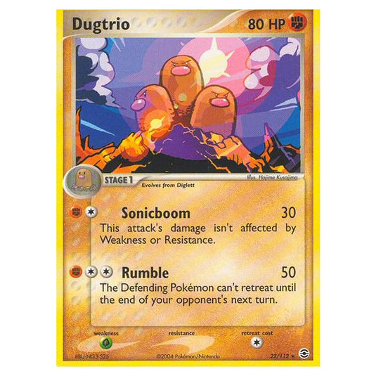 Pokemon - EX Series - FireRed & LeafGreen - Dugtrio - 22/112
