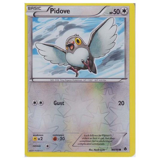 Pokemon - Black & White - Emerging Powers - (Reverse Holo) - Pidove 80/98