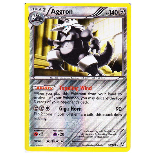 Pokemon - Black & White - Dragons Exalted - (Reverse Holo) Aggron - 80/124