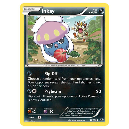 Pokemon - XY - Roaring Skies - Inkay - 41/108 (Reverse Holo)