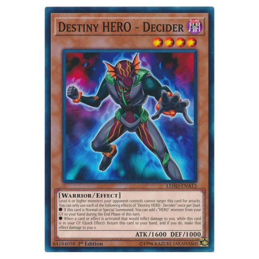 Yu-Gi-Oh! - Legendary Hero Decks - Destiny HERO - Decider (Common) LEHD-ENA12
