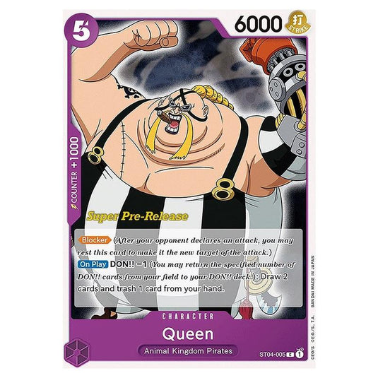 One Piece - ST-04: Starter Deck - Animal Kingdom Pirates - Super Pre-Release - Queen - ST04-005p
