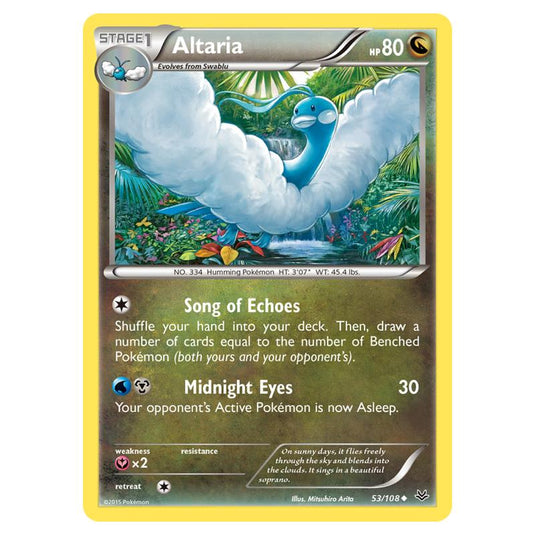 Pokemon - XY - Roaring Skies - Altaria - 53/108 (Reverse Holo)