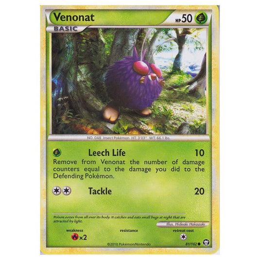 Pokemon - HGSS - Triumphant - Venonat 81/102