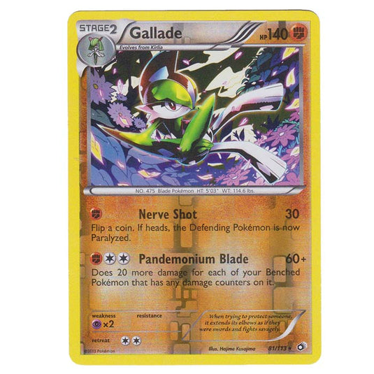 Pokemon - Black & White - Legendary Treasures - (Reverse Holo) Gallade - 81/113