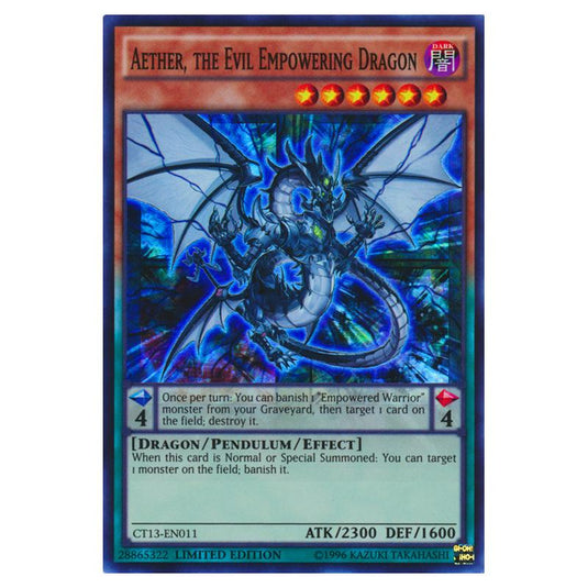 Yu-Gi-Oh! - 2016 Mega-Tins - Aether, the Evil Empowering Dragon (Super Rare) CT13-EN011
