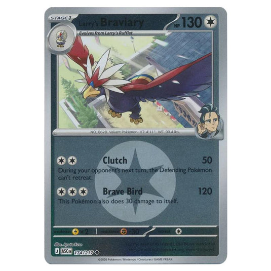 Pokemon - Mega Evolution - Ascended Heroes - Energy Reverse Holo - Larry's Braviary - 174/217