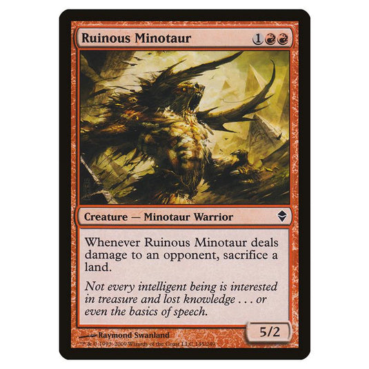Magic The Gathering - Zendikar - Ruinous Minotaur - 145/249 (Foil)