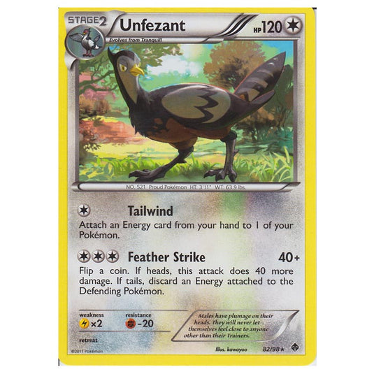 Pokemon - Black & White - Emerging Powers - Unfezant 82/98