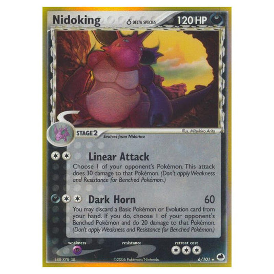 Pokemon - EX Dragon Frontiers - Nidoking δ Delta Species - 006