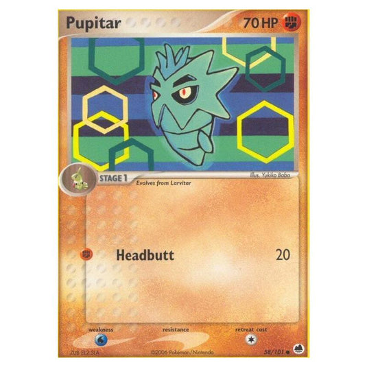 Pokemon - EX Dragon Frontiers - Pupitar - 058
