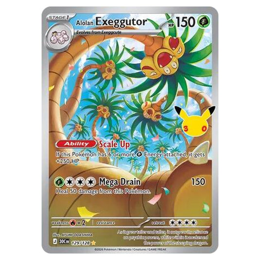 Pokemon - 30th Celebration - Alolan Exeggutor - 129/128
