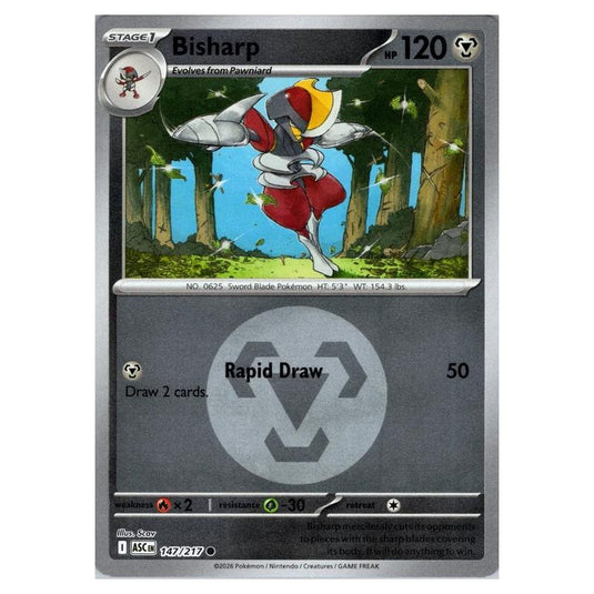 Pokemon - Mega Evolution - Ascended Heroes - Energy Reverse Holo - Bisharp - 147/217