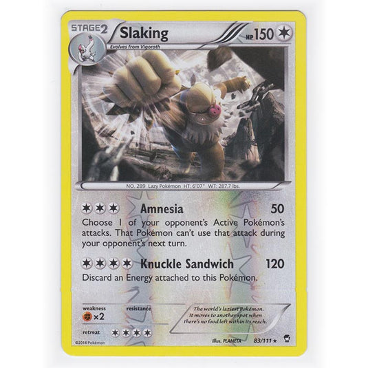 Pokemon - XY Furious Fists - (Reverse Holo) - Slaking - 83/111