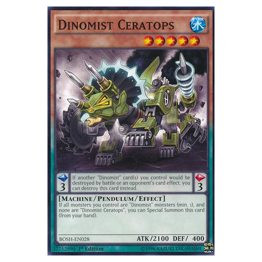 Yu-Gi-Oh! - Breakers of Shadow - Dinomist Ceratops (Common) BOSH-EN028