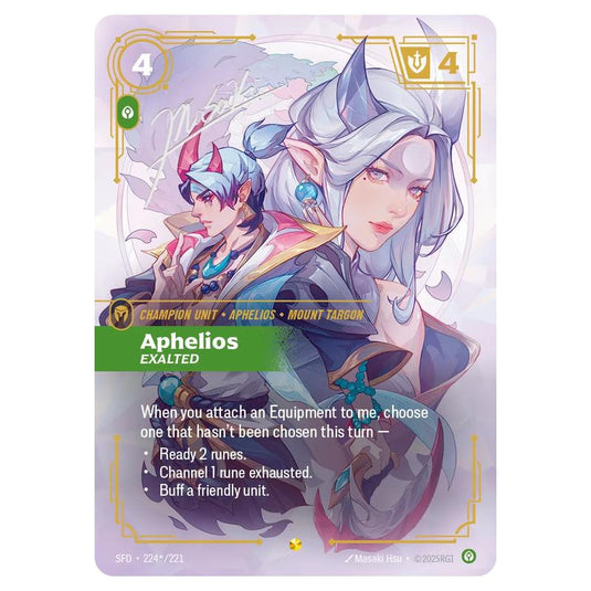 Riftbound: League of Legends TCG - Spiritforged - Aphelios - Exalted - 224s/221