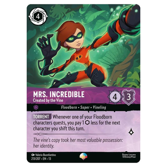 Lorcana - Attack of the Vine - Mrs. Incredible - Created by the Vine (Epic) - 213/207