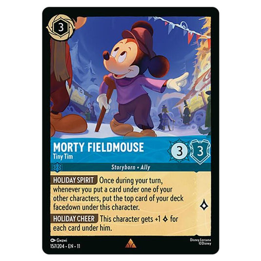 Lorcana - Winterspell - Morty Fieldmouse - Tiny Tim (Rare) - 157/204