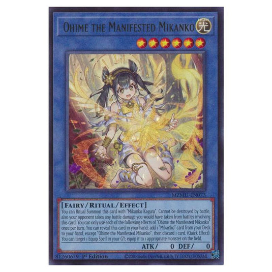 Yu-Gi-Oh! - Maze of Muertos - Ohime the Manifested Mikanko (Ultra Rare) - MZMU-EN073