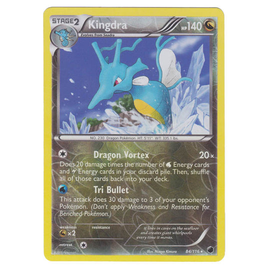 Pokemon - Black & White - Plasma Freeze - (Reverse Holo) Kingdra - 84/116