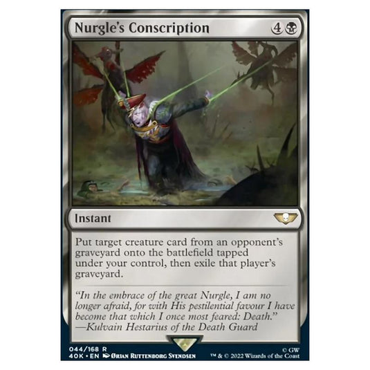 Magic The Gathering - Universes Beyond - Warhammer 40k - Nurgle's Conscription - 044/168