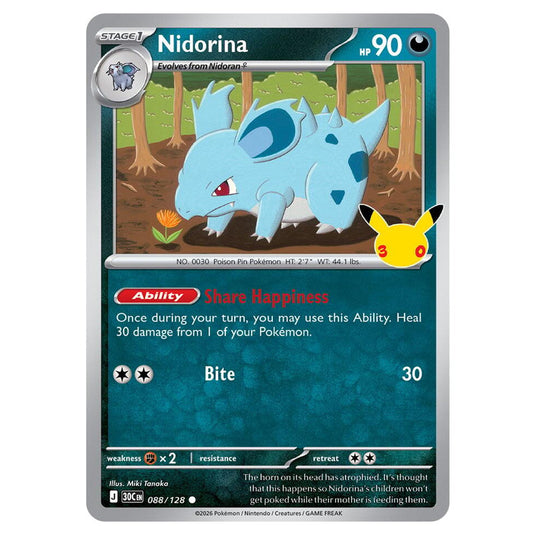 Pokemon - 30th Celebration - Nidorina - 088/128